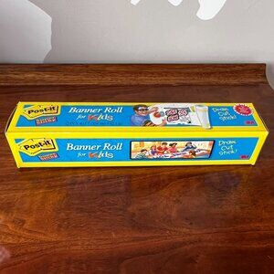 Sealed Post-It Banner Roll for Kids Sticky 2004 3M Open Box 12In X 40ft Crafts